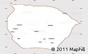 Classic Style Simple Map of Barkol, cropped outside