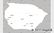 Gray Simple Map of Barkol, cropped outside