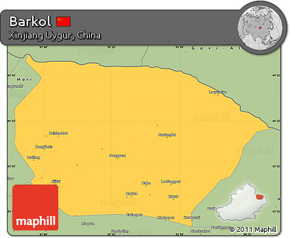 Savanna Style Simple Map of Barkol
