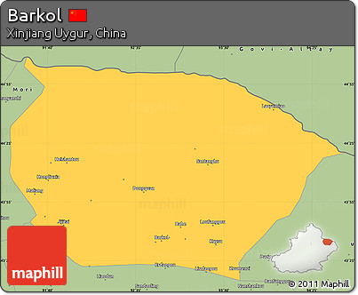 Savanna Style Simple Map of Barkol