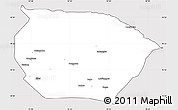 Silver Style Simple Map of Barkol, cropped outside