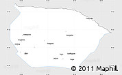 Silver Style Simple Map of Barkol, single color outside