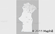 Gray 3D Map of Fuyun, single color outside