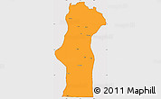 Political Simple Map of Fuyun, cropped outside