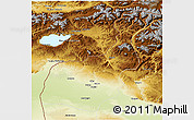 Physical 3D Map of Habahe
