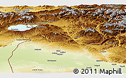 Physical Panoramic Map of Habahe