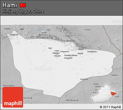 Gray 3D Map of Hami