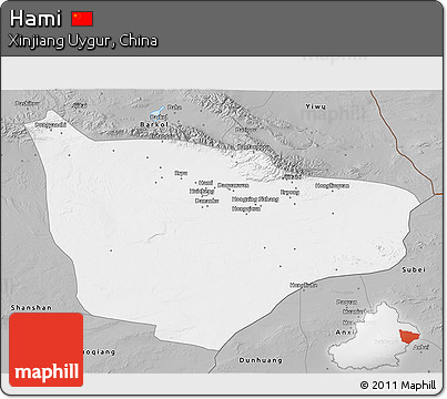 Gray 3D Map of Hami