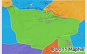 Political 3D Map of Hami