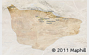Satellite 3D Map of Hami, lighten