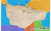 Satellite 3D Map of Hami, political outside