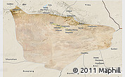 Satellite 3D Map of Hami, shaded relief outside