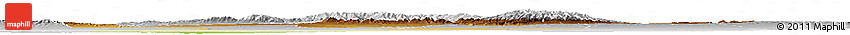 Physical Horizon Map of Hami, lighten, desaturated