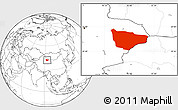 Blank Location Map of Hami