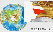 Physical Location Map of Hami, highlighted parent region