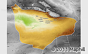 Physical Map of Hami, desaturated
