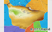 Physical Map of Hami, political outside