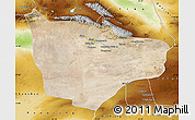 Satellite Map of Hami, physical outside