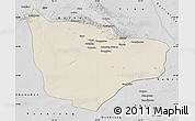 Shaded Relief Map of Hami, desaturated