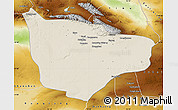 Shaded Relief Map of Hami, physical outside