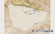 Shaded Relief Map of Hami, satellite outside
