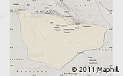 Shaded Relief Map of Hami, semi-desaturated