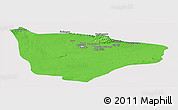 Political Panoramic Map of Hami, single color outside