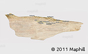 Satellite Panoramic Map of Hami, cropped outside