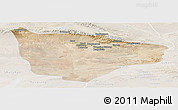 Satellite Panoramic Map of Hami, lighten
