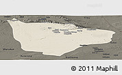 Shaded Relief Panoramic Map of Hami, darken