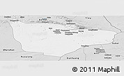 Silver Style Panoramic Map of Hami