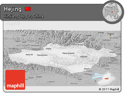 Gray 3D Map of Hejing