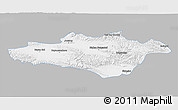 Gray 3D Map of Hejing, single color outside