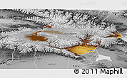 Physical 3D Map of Hejing, desaturated