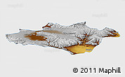 Physical 3D Map of Hejing, single color outside