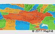 Political 3D Map of Hejing