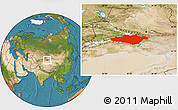 Satellite Location Map of Hejing
