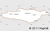 Classic Style Simple Map of Hejing, cropped outside