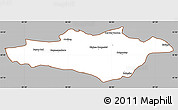 Gray Simple Map of Hejing, cropped outside