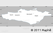 Gray Simple Map of Hejing, single color outside