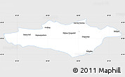 Silver Style Simple Map of Hejing, single color outside