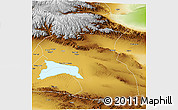 Physical 3D Map of Hoxud