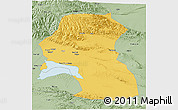 Savanna Style 3D Map of Hoxud