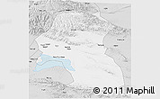 Silver Style 3D Map of Hoxud
