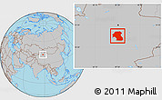 Gray Location Map of Hoxud