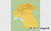 Savanna Style Map of Hoxud, single color outside