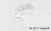 Silver Style Map of Hoxud, single color outside