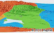 Political Panoramic Map of Hoxud