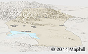 Shaded Relief Panoramic Map of Hoxud, lighten
