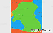 Political Simple Map of Hoxud